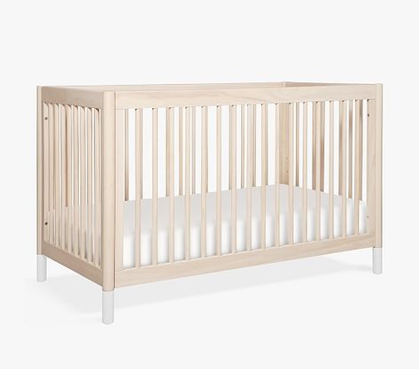 Cribs: Baby Cribs & Convertible Cribs | Pottery Barn Kids Modern Baby Furniture, Natural Crib, Spindle Crafts, Baby Cribs Convertible, Glamorous Furniture, Modern Crib, Big Kids Room, Adjustable Mattress, Convertible Crib