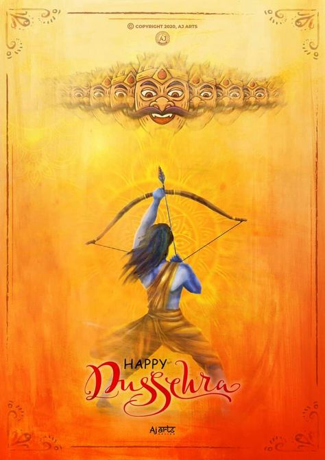 Vijaya Dashami, Happy Dussehra Wallpapers, Photoshop Painting Tutorial, Dussehra Wallpapers, Durga Photo, Happy Dusshera, Diwali Holiday, Dussehra Images, Maa Durga Photo