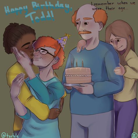 HAPPY BIRTHDAY TODD MY SILLY BOY 😋😋😋 || art credits to @tortels in tiktok Sally Face Birthday, Todd Sally Face Fanart, Todd And Neil Sally Face, Todd X Neil Sally Face, Neil And Todd Fanart, Todd Sally Face, Todd X Neil, Todd And Neil, Minecraft Witch