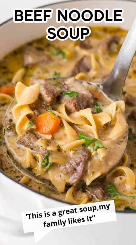 Beef Broth Soup Recipes, Beef Egg Noodles, Beef And Noodles Crockpot, Steak Soup, Sausage Tortellini Soup, Egg Noodle Recipes, Sausage Tortellini, Beef Soup Recipes, Beef Noodle Soup