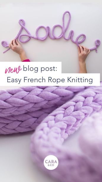 Yarn Wire Words, Yarn Rope Diy, How To Make Rope From Yarn, How To French Knit, Diy Wire Yarn Name, Diy Wire Names How To Make, Rope Names Diy, Diy Wire Name Sign, Crochet I Cord Projects