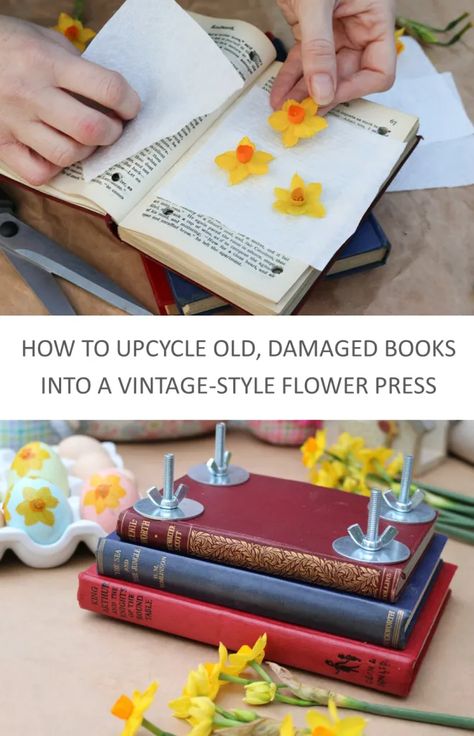 Flower Press Diy How To Make, Diy Flower Press Book, Diy Pressing Flowers, Diy Flower Press How To Make, Pressed Flower Art Projects Diy Crafts, Dried Flower Art Diy, How To Press Flowers In A Book, Flower Pressing Diy, Flower Pressing Journal