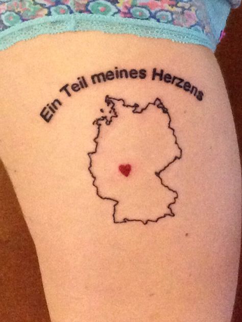 My Germany Tattoo. Because a part of my heart still lives there Tattoo Germany Ideas, Germany Inspired Tattoo, German Heritage Tattoo, Berlin Tattoo Ideas, Germany Tattoo Ideas, German Tattoo Ideas, Munich Tattoo, Religion Tattoo, Oberammergau Germany