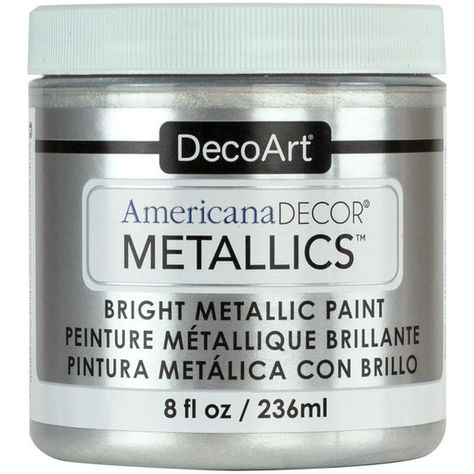 Americana Decor Metallics Paint Paint For Furniture, Water Based Acrylic Paint, Craft Paint, Americana Decor, Silver Paint, Furniture Painting, Deco Art, World Crafts, Large Homes