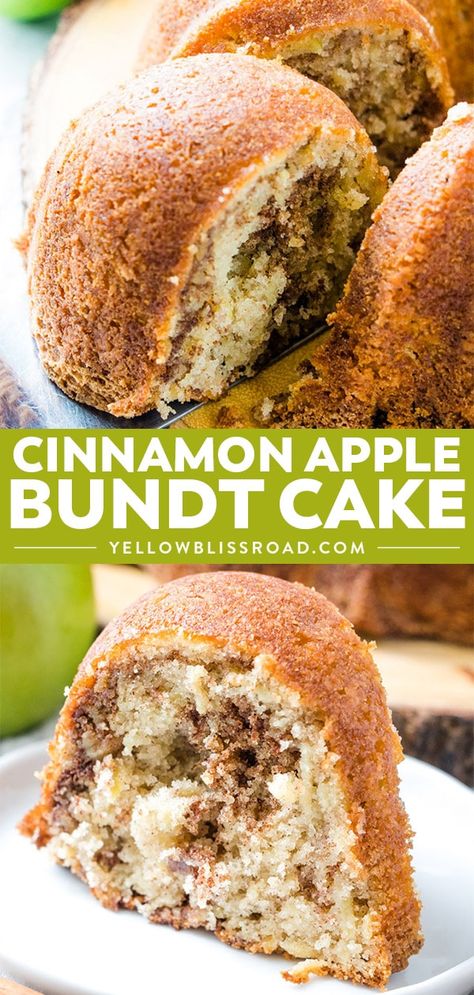 Apple Cinnamon Bundt Cake, Cinnamon Bundt Cake, Apple Bundt Cake Recipes, Cinnamon Swirls, Dessert For Fall, Apple Cinnamon Cake, Bolo Fit, Cinnamon Cake, Apple Cake Recipes