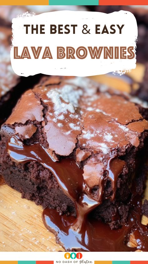 Lava Brownies Molten, Lava Brownies Easy, Soft Gooey Brownies, Molten Lava Brownies, Brownie Variation Recipes, Easy Sweet Treats To Make At Home, Leftover Brownies Ideas, Molten Brownies, Box Brownie Recipes Improve