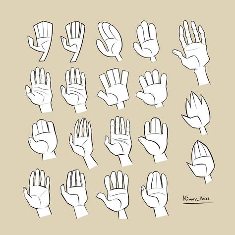 Ako Kresliť, Hand Ideas, رسم كاريكاتير, 심플한 그림, Cartoon Body, Cartoon Style Drawing, Hand Gestures, Hand Drawing Reference, Body Reference Drawing