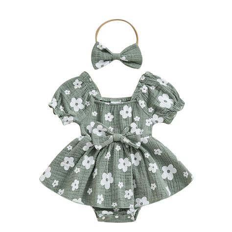 PRICES MAY VARY. MATERIAL---Infant girl summer romper made of premium linen cotton, super soft and skin-friendly material, newborn baby girl flower printed tulle tutu dress, not easy to deform, comfortable to wear.Super cute baby clothes for girls. DAISY DESIGN---Baby girl sleeveless one-piece, daisy print ,ruffle short sleeve jumpsuit, ruched romper onesie bodysuit, elastic waist jumpsuit romper dress for baby girl, bowknot hairband, Baby girl summer onesie romper dress lovely and fashionable, Summer Onesies, Mesh Romper, Crochet Pumpkins, Tulle Tutu Dress, Onesie Dress, Girl Onesies