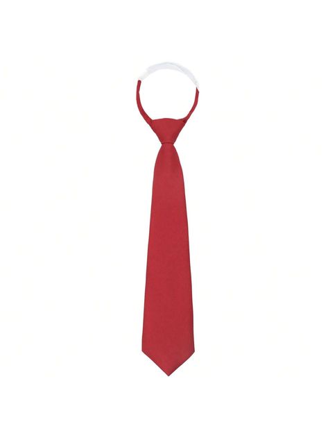 Red Casual Collar   Plain Tie Embellished   Women Accessories Evil Hall, Ross Federman, Womens Ties, Joe Hawley, Ties For Women, Uniforms School, School Ties, Miracle Musical, Tie Ideas