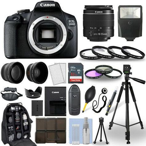 Up to 30% off, plus free shipping. Canon Eos 2000d, Eos 2000d, Standard Zoom Lens, Vr Lens, Dslr Photography, Camera Shop, Canon Lens, Canon Camera, Digital Slr Camera