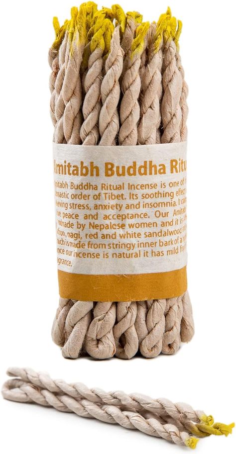 Amazon.com: Tibetan Organic Handmade Rope Incense - Made in Nepal - Amitabh Buddha - 1 Bundle (45 pcs) : Home & Kitchen Rope Incense, Incense Burner, Incense, Nepal, Home Kitchen, Free Delivery, Bundles