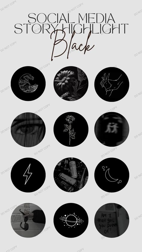 Instagram Highlight Cover Instagram Black Itachi Naruto Aesthetics IG Covers Aesthetic Instagram Highlight Covers Baby Black, Hilight Instagram Cover Art, Ig Icons Highlights Aesthetic, Highlight Black, Me Highlight Cover Instagram Aesthetic, Dark Highlights, Instagram Black Theme, Hight Light, Logo Fleur