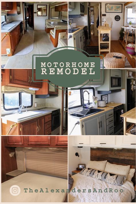 Fleetwood Rv Remodel, Bounder Rv Remodel, Fleetwood Bounder Rv Makeover, Class A Remodel Ideas, Rv Motorhome Remodel, Class A Rv Remodel Interiors, Motor Home Remodel, Class A Motorhome Remodel, Fifth Wheel Remodel