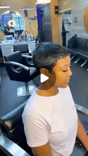 Michael Terry on Instagram: "PER USUAL! GET CROWNED👑 #nolastylist #nolashorthair#shorthair#pixie#pixiecut#pixiehaircut #michaelterryapproved #yourgotopixietool #nolahairstylist" Short Piece Hairstyles, Short 27 Piece Hairstyles Pixie Cuts, Short Short Pixie Haircut, Highlights On Pixie Haircut, Short Hair Black Women Pixie, 28 Piece Quick Weave Short Pixie, Short Relaxed Hairstyles Pixie Cuts, Short Pixie Haircuts For Black Women, Super Short Pixie For Black Women