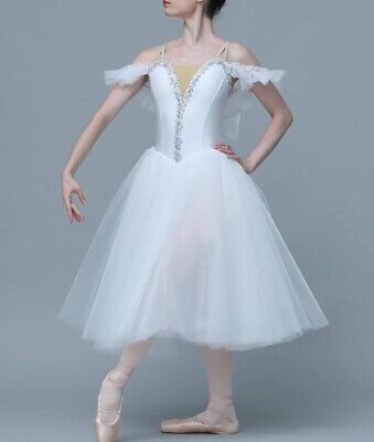 Adult Ballet Tutu Dress Dance Performance Romantic Costume Stage Dress Dancewear  | eBay Ballet Dance Costumes, Ballet Costumes Halloween, Waltz Of The Snowflakes Costume, Pretty Ballet Costumes, Ballet Outfit Performance, Romantic Tutu, Mermaid Ballet Costume, Dance Costumes Jazz, Gorgeous Ballet Costumes