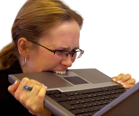 Keyboard, A Woman, Laptop