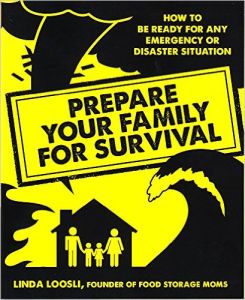 Share... This post is by Bernie Carr, apartmentprepper.com I am excited to feature Prepare your Family for Survival: How to be Ready for any Emergency or Disaster Situation, a book by Linda Loosli, founder of Food Storage Moms (foodstoragemoms.com). The … Continue reading → Survival Food Storage, 72 Hour Kits, Emergency Food Storage, Survival Books, Emergency Prepping, Disaster Preparedness, Survival Food, Emergency Kit, Survival Prepping