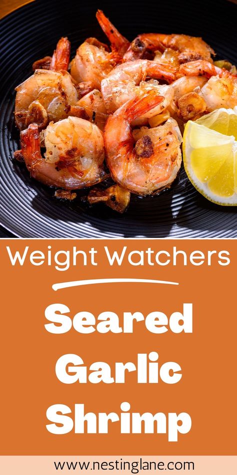 Garlic Baked Shrimp, Weight Watchers Shrimp, Seafood Appetizers Easy, Baked Shrimp Recipes, Best Seafood Recipes, Easy Seafood, Baked Shrimp, Points Recipes, Seafood Appetizers