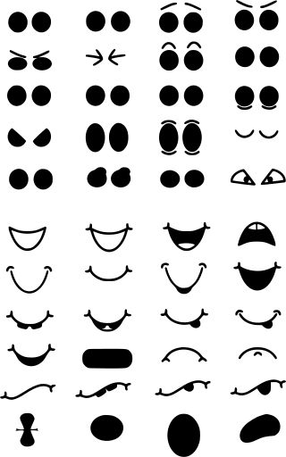 parts eyes laughing collection - Free SVG Image & Icon. Molde, Inkblot Cartoon, Inkblot Art, Emoji Svg, Mouth Drawing, Bunny Drawing, Cartoon Eyes, Free Cartoons, Silly Faces