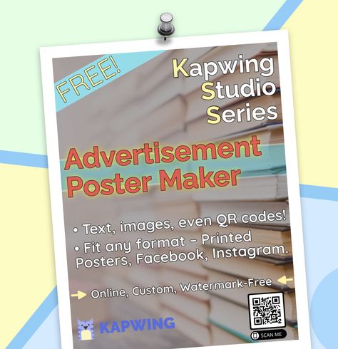 How do you design an advertisement in a poster format? Create an original graphic that will advertise your service, product, or business from scratch using this free online tutorial. Animated Poster, Poster Format, Ad Poster, How To Make Animations, Science Project, Online Posters, Online Tutorials, Charity Event, Poster Maker