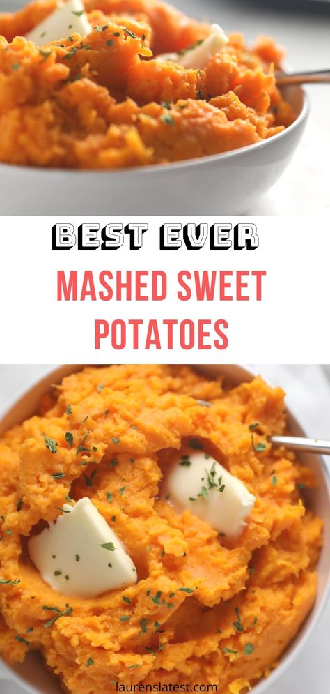 Super easy homemade Mashed Sweet Potatoes are everything you love about mashed potatoes mixed with the sweet and nutty flavors of sweet potatoes. Smooth, fluffy, creamy and buttery! The perfect side for any dinner but especially Thanksgiving! Super simple to make even for beginners #side #thanksgiving #easyrecipes Mashed Sweet Potatoes Healthy, Sweet Potato Recipes Mashed, Best Mashed Potatoes, Using A Pressure Cooker, Super Rich, Mashed Sweet Potatoes, Sweet Potato Recipes, Family Dinners, Perfect Side Dish