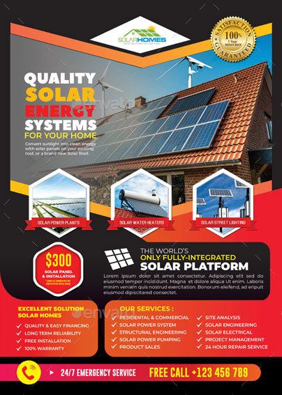 Solar Energy Flyer #Solar, #Energy, #Flyer How Solar Energy Works, Solar Energy Design, Solar Energy Facts, Photovoltaic System, Energy Logo, Banner Templates, Solar Solutions, Solar Water Heater, Solar Inverter