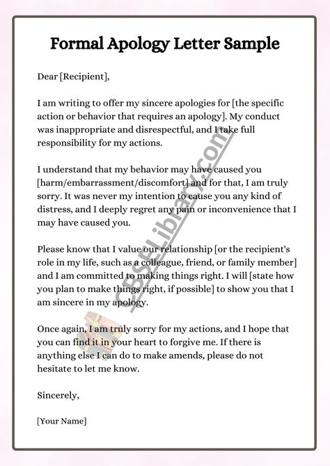 Apology Letter | Format, Samples, and How To Write an Apology Letter? - CBSE Library Hand Written Apology Letter, Sorry Letter To Teacher, Apology Letter After Cheating, Deep Apology Letter, Apology Letter To Teacher From Student, How To Write An Apology, Apology Letter To Parents, How To Write An Apology Letter, Formal Apology Letter