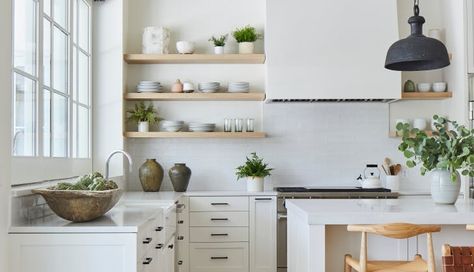 Exposed Wood Ceilings, Grey Kitchen Floor, Recessed Panel Cabinets, Latest Kitchen Designs, Quirky Kitchen, Modern Remodel, Gorgeous Tile, Flat Panel Cabinets, Mid Century Modern Kitchen