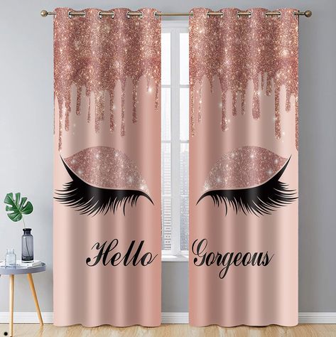 Unicorn Eyelashes, Girls Room Curtains, Modern Drape, Gold Drapes, Insulated Drapes, Curtain Room, Bathroom Decor Sets, Drape Panel, Gorgeous Bathroom