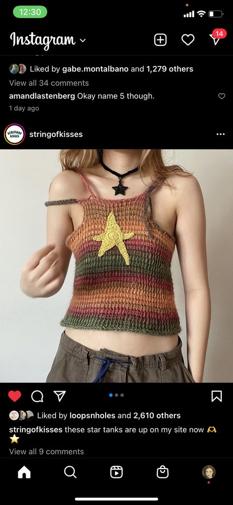 Crochet Star Shirt, Fiona Apple Shirt, Crochet Star Bag, Crochet Fits, Apple Shirt, Shirt Crochet, Star Bag, Fiona Apple, Crochet Star