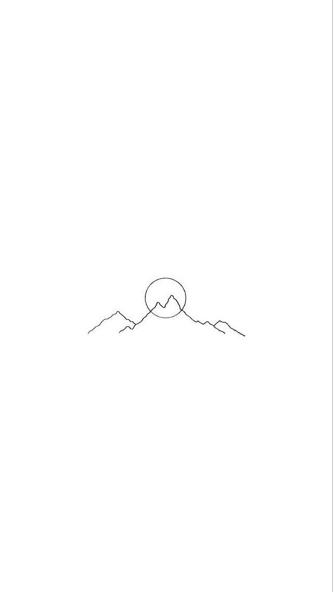 White Wallpaper Iphone, Berg Tattoo, Mountain Tattoos, Minimalist Drawing, Mountain Tattoo, Line Art Tattoos, Top Tattoos, Waves Tattoo, 자수 디자인