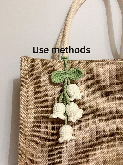 1pc Women Crochet Floral Charm Fashion Keychain For Key DecorationI discovered amazing products on SHEIN.com, come check them out! Marque-pages Au Crochet, Diy Crochet Flowers, Teacher Accessories, Key Decorations, Plant Bags, Crochet Bookmark Pattern, Crochet Keychain Pattern, Crochet Bookmarks, Crochet Flower Tutorial