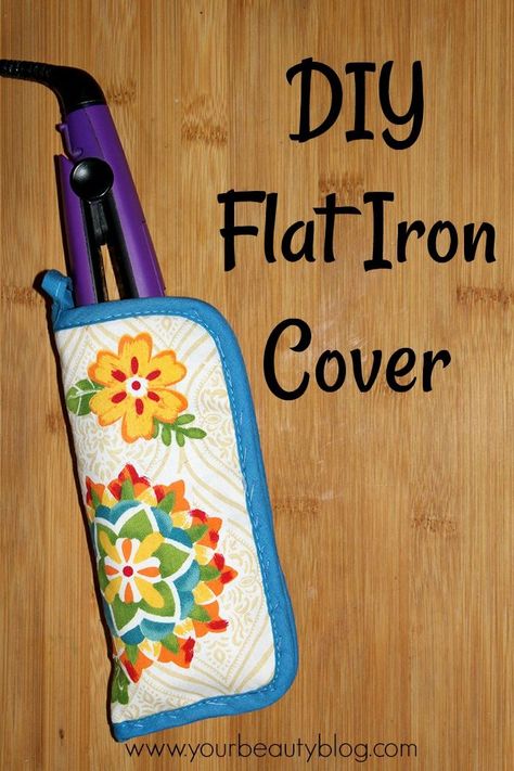 DIY Flat Iron Cover From a Dollar Store Hot Pad #travelhacks #dollar #store #travel #hacks Flat Iron Holder Diy, Hot Pads Diy, Iron Covers, Flat Iron Holder, Upcycle Crafts, Hair Hack, Crafts For Teens To Make, Crocheting Projects, Diy Upcycle