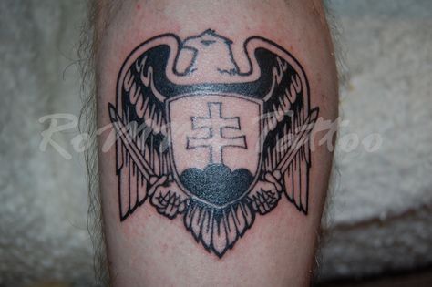 Slovak Eagle by RomanaKundracikova Slovak Tattoo, Slovak Tattoo Ideas, Czech Tattoo Ideas, Old Slavic Tattoo, Czechoslovakian Tattoo, Triglav Slavic God, Slavic Tattoo, Future Tattoos, Skull Tattoo