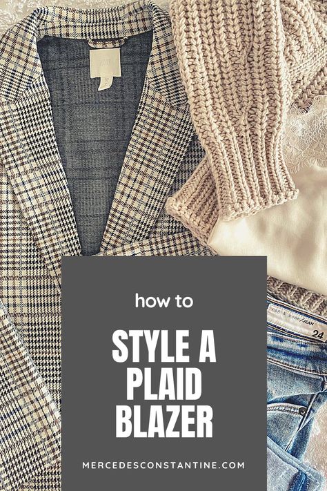 5 of the most chic ways to style this H&M plaid blazer for fall 2020. #fallfashion #falltrends Check Jackets Women, Women Plaid Blazer Outfits, Plaid Blazer Winter Outfit, Plaid Jackets For Women Casual Outfits, Styling A Suit Jacket Women, Women’s Plaid Blazer Outfit, Plaid Blazer And Leggings Outfit, Brown Checkered Jacket Outfit, Casual Fall Blazer Outfits