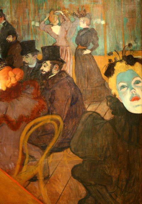 detail from At the Moulin Rouge, Henri de Toulouse-Lautrec | by opacity Toulouse Lautrec Paintings, At The Moulin Rouge, Art Mini Toile, The Moulin Rouge, Henri De Toulouse Lautrec, Francisco Goya, Toulouse Lautrec, Hur Man Målar, Post Impressionism