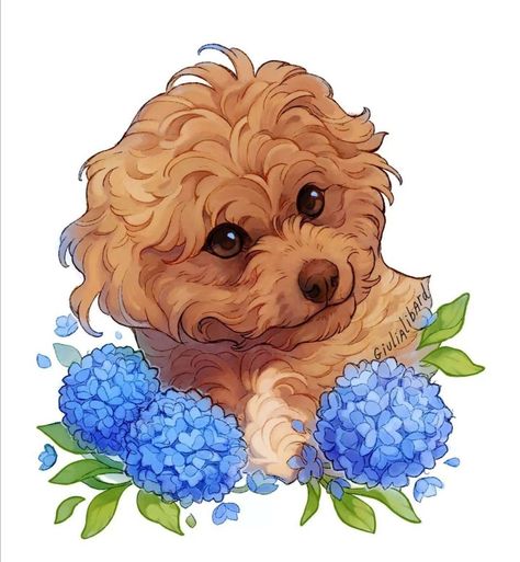 Pet Portraits Illustration, Redbubble Ideas, Xmas Drawing, Animal Portraits Art, Canine Art, Animal Drawing, Disney Animals, Fluffy Dogs, Ceiling Tile