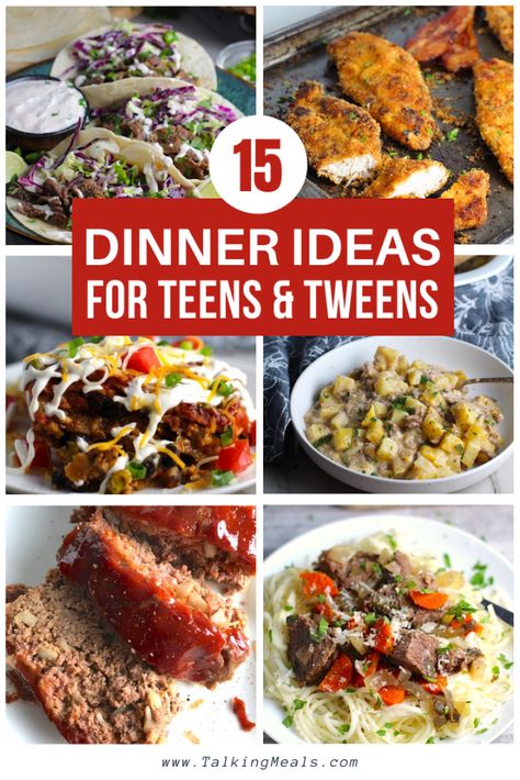 Dinner Ideas for Teens and Tweens ~ Talking Meals Dinner Ideas For Teens, Teen Cooking Recipes, Birthday Dinner Ideas, Easy Spring Recipes, Busy Mom Recipes, Delicious Family Dinners, Recipe For Teens, Summer Meals, Dinner Inspiration