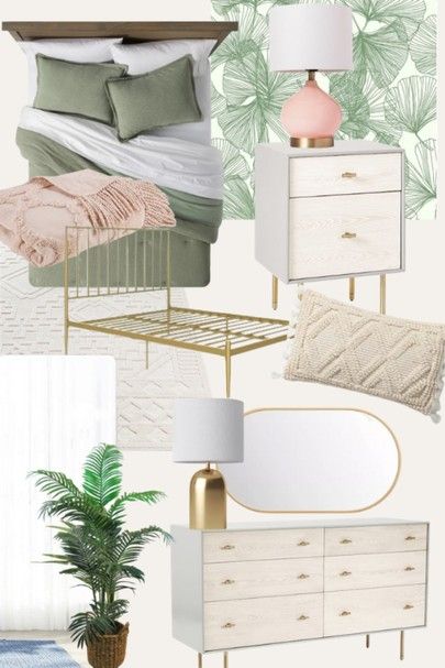 Light Green Room, Boho Sage Green Bedroom, Bedroom Sage Green, Girls Bedroom Green, Light Green Bedrooms, Green And White Bedroom, Sage Bedroom, Green Bedroom Decor, Sage Green Bedroom