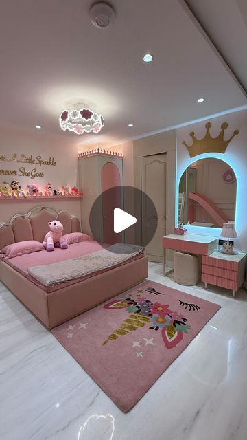 Miffys Mansion on Instagram: "Out beautiful princess themed toddler bedroom for her to grow into.! Showcasing an enchanting dresser, with storage drawers, a fabricated bed and a slide for the child to enjoy without compromising on the space of the room and incorporating storage wherever possible to make it a stylish yet functional room for the little girl!

__
#MiffysMansion
#kidsplayhouse
#roomdecor
#interiors." Princess Bedroom Ideas For Kids, Princess Room Ideas Toddler, Princess Room Ideas, Girl Toddler Bedroom, Toddler Princess Room, Princess Bedroom Ideas, Dresser With Storage, Lounge Room Styling, Girl Dresser