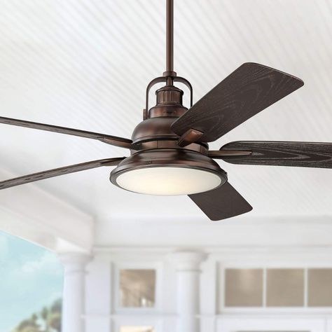 Ceiling Fan Makeover, Farmhouse Ceiling Fan, Ceiling Fans Without Lights, Bronze Ceiling Fan, Best Ceiling Fans, Ceiling Fan Design, Outdoor Fan, Outdoor Ceiling, House With Porch