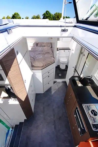 Landscaping Colorado, Cheap Landscaping, Travel Trailer Floor Plans, Kombi Motorhome, Bus Living, Kombi Home, Van Conversion Interior, Bus House, Van Life Diy