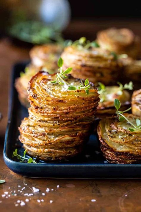 Our 2020 Christmas Eve and Christmas Day Dinner Menu. Potatoes Stacks, Harvest Potatoes, Half Baked Harvest Recipes, Potato Stacks, Cheesy Potato, Harvest Recipes, Half Baked, Potato Recipe, Half Baked Harvest