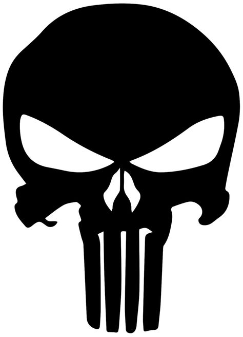 Punisher Skull Tattoo, Punisher Symbol, Skull Stencils, Punisher Skull Decal, Punisher Tattoo, Tato Naruto, Punisher Artwork, Punisher Art, Punisher Logo