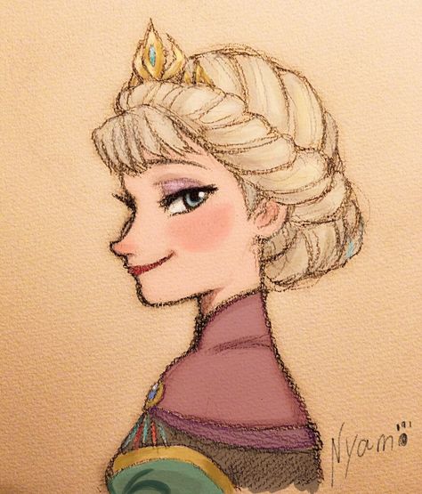 A very nice drawing of Elsa Drawing Elsa Frozen, Princess Drawings Sketches, Frozen Elsa Drawing, Anna Drawing, Disney Princess Sketches, Elsa Drawing, Frozen Drawings, Princess Sketches, Elsa Disney