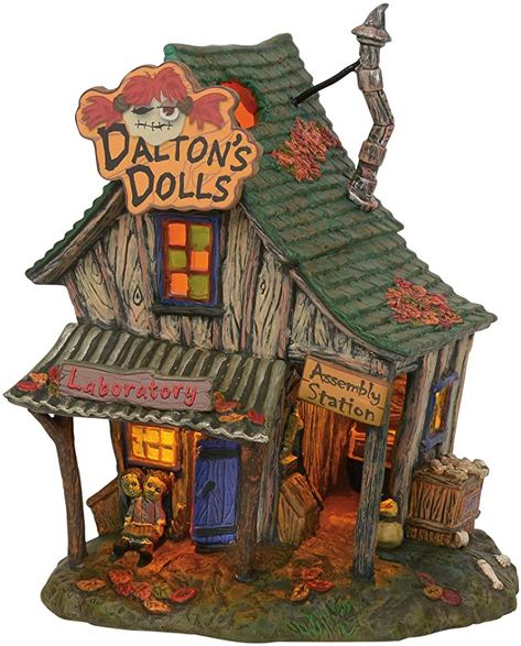 Amazon.com: Department 56 Halloween Village Dalton's House of Dolls Building 6003159 New: Home & Kitchen Small Pottery Ideas, Dolls Halloween, Department 56 Halloween, Dept 56 Snow Village, Small Pottery, Halloween Series, Halloween Village, Snow Village, Kids Story Books