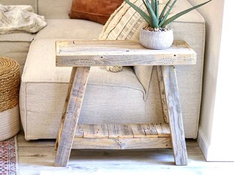 Rustic Side Table Tall End Table, Narrow Side Table, Tall End Tables, Rustic Side Table, Wood End Tables, Coffee And End Tables, Game Room Furniture, Gracie Oaks, A Frame