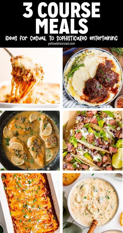 3 Course Meal Ideas Ideas With Steak, Dinner Ideas With Steak, Course Meal Ideas, 3 Course Meal Ideas, Birthday Dinner Ideas, Dinner Party Mains, 3 Course Meal, 5 Course Meal, Five Course Meal