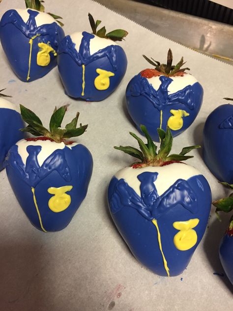 FFA jacket decorated chocolate strawberries. Custom chocolate dipped strawberries for FFA banquet. Ffa Goodie Bags, Ffa Dessert Ideas, Ffa Christmas Party Ideas, Fun Ffa Activities, Sae Ideas Ffa, Ffa Chapter Meeting Activities, Ffa Teacher Gifts, Ffa Greenhand Activities, Ffa Paintings Ideas