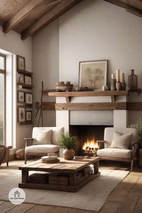 Ever dreamt of escaping to the countryside? Bring that rustic charm to your home! Discover how reclaimed wood and vintage decor can transform your space into a cozy haven. Learn to blend rustic aesthetics with modern design effortlessly. Whether you're an urban dweller or a country soul, these tips will make your home a warm sanctuary. #RusticDecor #HomeInspiration #CountrysideCharm #VintageVibes #CozyHome#RusticDecor #HomeInspiration #CountrysideCharm #VintageVibes #CozyHome Countryside Modern Interior, Rural Home Aesthetic, Countryside Aesthetic House Interior, Countryside Home Aesthetic, Countryside Room Aesthetic, Countryside Aesthetic Interior, Comfy Space, Countryside Home, Home Aesthetic